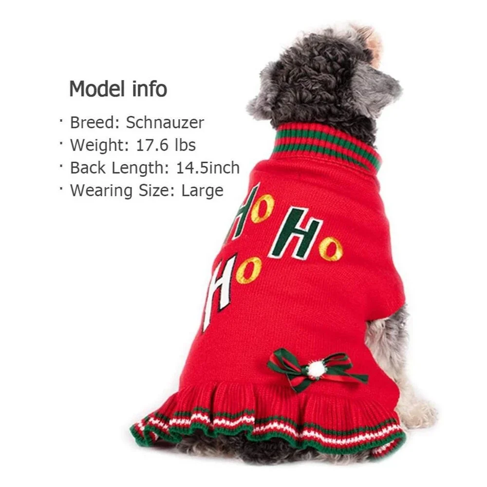 KYEESE Red‎ Dog Sweater Christmas Turtleneck Small Dogs Sweater